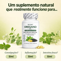 Óleo de Orégão + Semente Preta — 50 Cápsulas