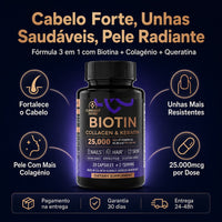 Biotina + Colagénio + Keratina — Fórmula 7-em-1 · 25.000