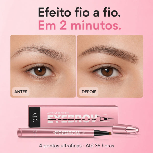 Lápis de Sobrancelhas QIC — Efeito Microblading 4D